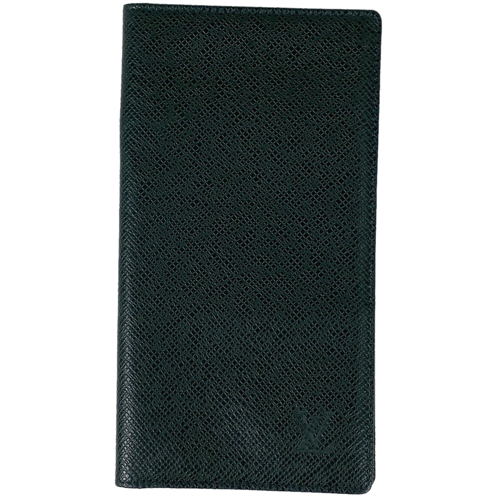Louis Vuitton Porte Valeur Cult Bifold Long Wallet Taiga Epicea Green
